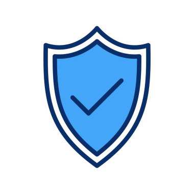 Kalkan simgesi, basit vektör illüstrasyonu