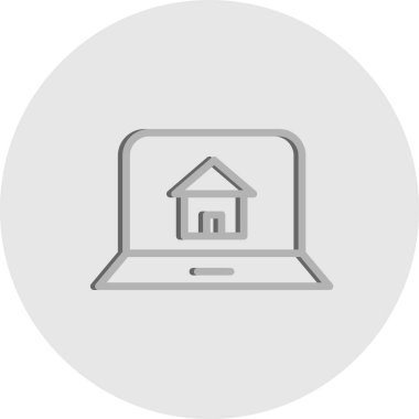 Dizüstü bilgisayar simgesi vektör çizimi