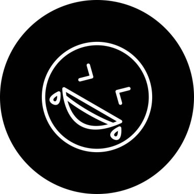 gülen yüz simgesi, basit vektör illüstrasyonu