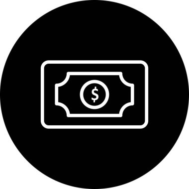 Dolar işareti vektör simgesi.