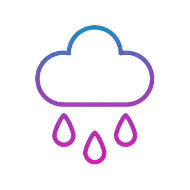 Bulut simgesi, basit vektör illüstrasyonu