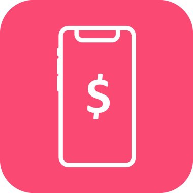 cep telefonu simgesi, basit vektör illüstrasyonu