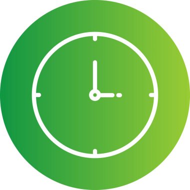 Saat simgesi, basit vektör illüstrasyonu