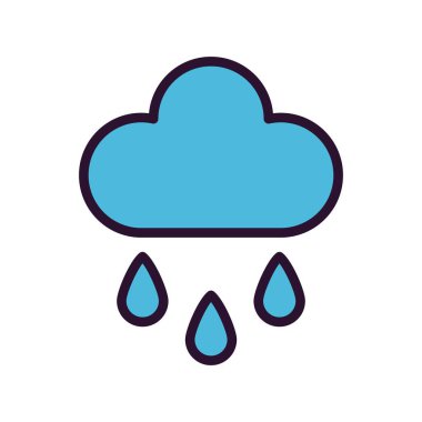 Bulut simgesi, basit vektör illüstrasyonu