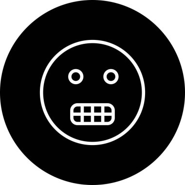 gülen yüz ifade simgesi vektör illüstrasyonu
