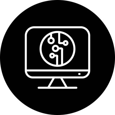 Lcd vektörü simgesi, illüstrasyon