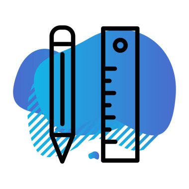 Eğitim ikonu okul kavramının vektör illüstrasyonu 