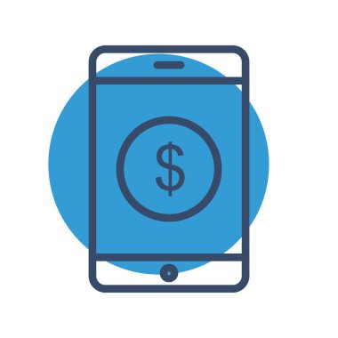 cep telefonu simgesi, basit vektör illüstrasyonu