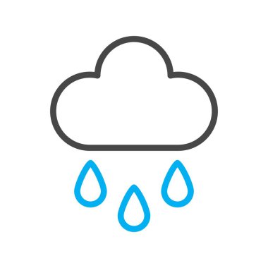 Bulut simgesi, basit vektör illüstrasyonu