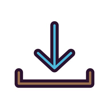 Simge indir, basit vektör illüstrasyonu