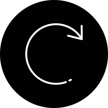 Dairesel bir okun vektör illüstrasyonu