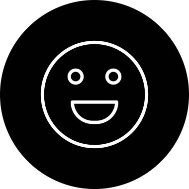 gülen yüz simgesi, basit vektör illüstrasyonu