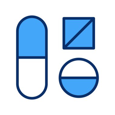 Tıbbi ikonun vektör yanılsaması, tıp konsepti 