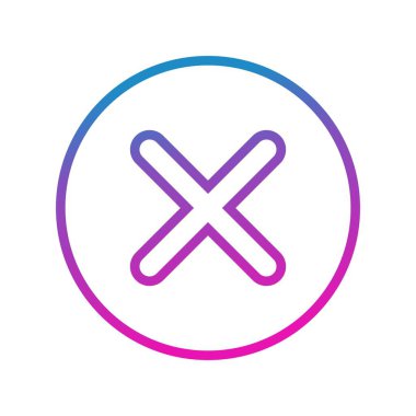 İptal edilen simge, basit vektör illüstrasyonu