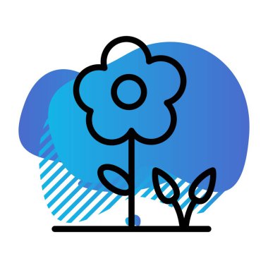 vektör çiçek simgesi, illüstrasyon