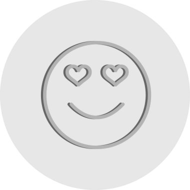 aşık olmak yüz ikonu, basit vektör illüstrasyon