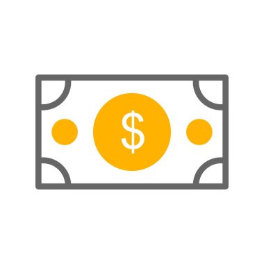 vektör Doları simgesi, basit vektör illüstrasyonu