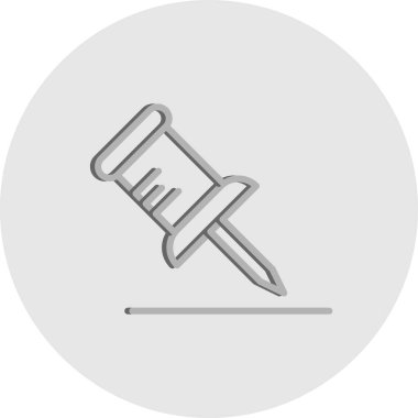 pin simgesi, basit vektör illüstrasyonu