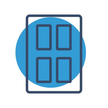 Modern yapı simgesinin vektör illüstrasyonu