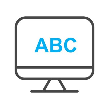 Lcd vektörü simgesi, illüstrasyon