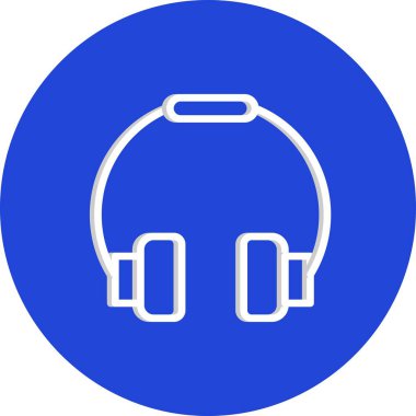 vektör kulaklık web simgesi, illüstrasyon