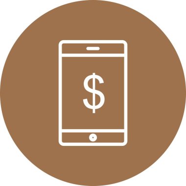 cep telefonu simgesi, basit vektör illüstrasyonu