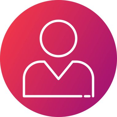 man simgesi, kişisel profil basit vektör illüstrasyonu