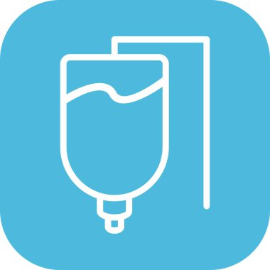 tıbbi damlama simgesi, basit vektör illüstrasyonu