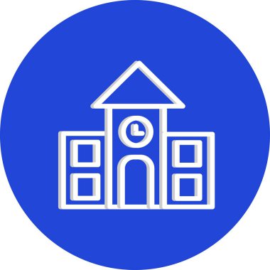  bina simgesi, basit vektör illüstrasyonu