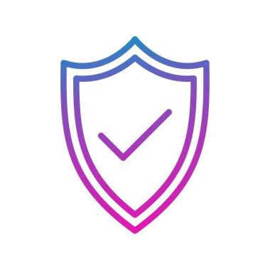 Kalkan simgesi, basit vektör illüstrasyonu