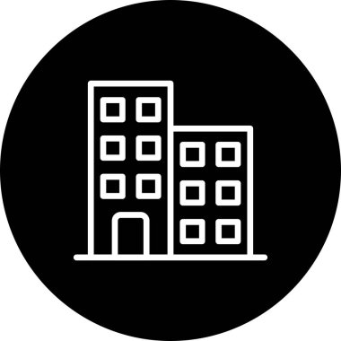  bina simgesi, basit vektör illüstrasyonu