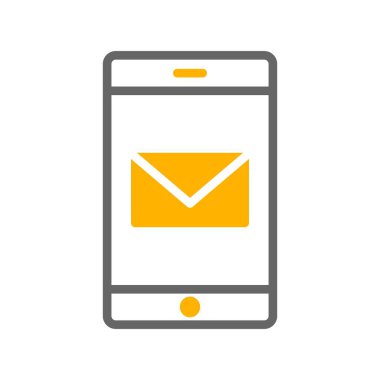 cep telefonu simgesi, basit vektör illüstrasyonu