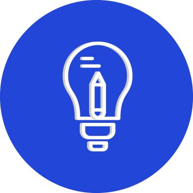 Ampul simgesi, basit vektör illüstrasyonu