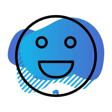 gülen yüz simgesi, basit vektör illüstrasyonu