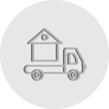 Vektör Teslimat Van ico