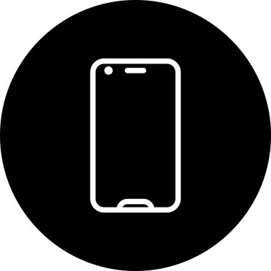 cep telefonu simgesi, basit vektör illüstrasyonu