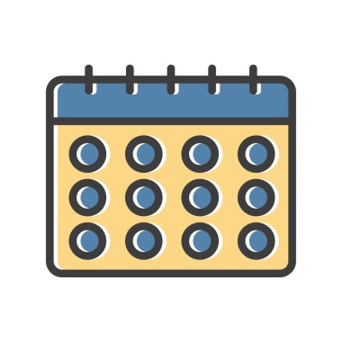  Vektör Takvim Simgesi, illüstrasyon