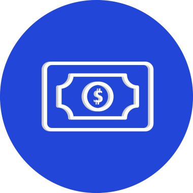 Dolar işareti simgesi. Para sembolü. düz vektör illüstrasyonu