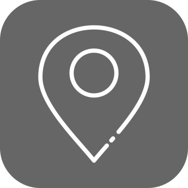 Konum simgesi, basit vektör illüstrasyonu