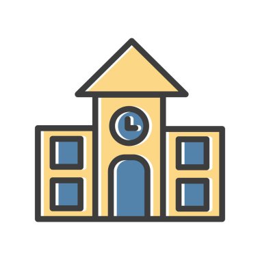  bina simgesi, basit vektör illüstrasyonu