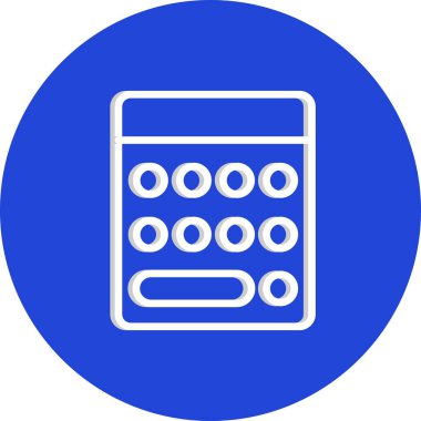 vektör Hesaplayıcı simgesi, basit vektör illüstrasyonu