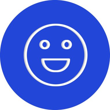 gülen yüz simgesi, basit vektör illüstrasyonu