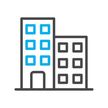  bina simgesi, basit vektör illüstrasyonu