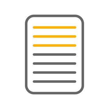 Kağıt Belgesi Simgesi Vektör illüstrasyonu