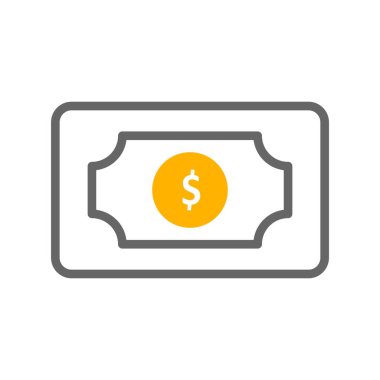 Dolar gagası vektör simgesi