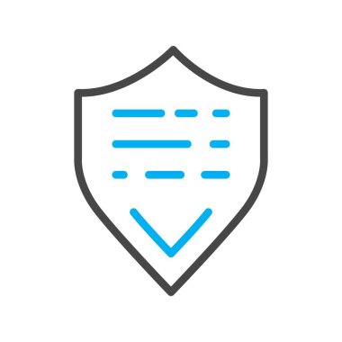 Kalkan simgesi, basit vektör illüstrasyonu