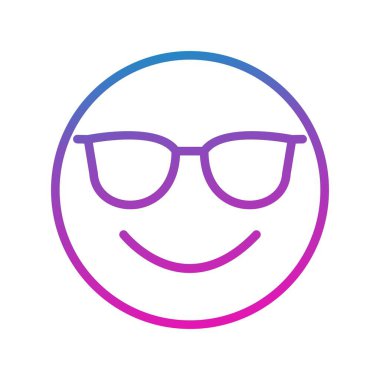 yüz ifadesi ikon vektör illüstrasyonu