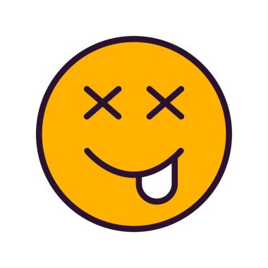 emoticon emoji simgesinin vektör çizimi