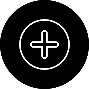 Modern b 'nin vektör illüstrasyonu artı simgesinden yoksun