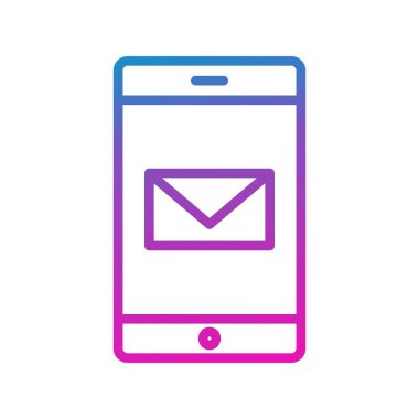 cep telefonu simgesi, basit vektör illüstrasyonu